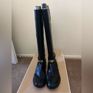 Michael Kors, half leather half stretch riding boots.